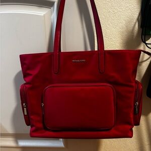 Michael Kors Cherry Red Tote Bag